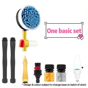 Ready stock Automatic brush wash Self Rotating Car Bubble Wash / Microfiber Brush / Sponge / Water Fast Clean Gun