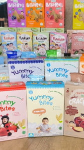 Yummy Bites Rice Crackers 25gr | babypausshop I Snack Bayi MPASI | Camilan Bayi