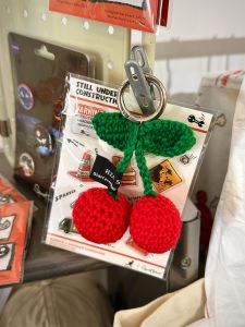 Original Hand-Woven Cherry Car Hanging Keychain Cherry Package Pendant Birthday Gift Ins Style Christmas Gift