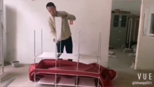 Lemari Pakaian Kain Portable Jumbo Multifungsi Laci tiga Lemari kain Kasar Dan Tahan Lama COD