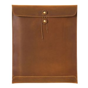 Genuine Leather Document Holder A4 Size Leather Portfolio Folder Professional File Organizer Envelope for Office & Business