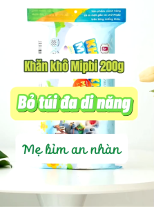 Khăn giấy khô đa Khăn khô Mipbi bịch  200gr SIÊU MỀM an toàn cho trẻ sơ sinh