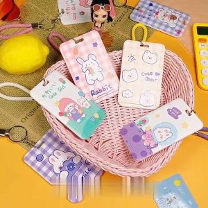 SK-C1240 ID Card Holder Motif Karakter Lucu Pelindung Kartu Name Tag Tempat Kartu Akses Lanyard