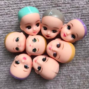DIY Dressing Licca White Skin Bald Doll Head Jenny Cute Doll Parts Accessories Skincare Makeup Simulation Fake Hair Design
