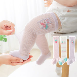 Summer Thin Long Tube Socks for Kids And Babies Anti-Mosquito No-Seam Knee-High Casual Style Cotton Polyester Blend Socks