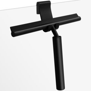 Bathroom Shower Squeegee Telescopic Floor Squeegee Scrubber Stainless Steel Silicone Glass Door Scraper with Hooks Cleaning Tool