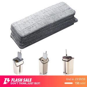 🔥 On Sale 1/2/5/10/20pcs Floor Mop Head Microfiber Cleaning Cloth Flat Mop Replacement Mop Pads Only for Scratch Mop/ Flat Mop/ Kitchen Floor Cleaning Rag Bathroom Household Head Cleaning Tools Pad Universal Washable