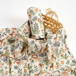 Premier Quality Bamboo Cotton Baby Muslin Swaddle Blanket Soft Newborn Wrap Infant Bath Towel Stroller Cover 120x110cm