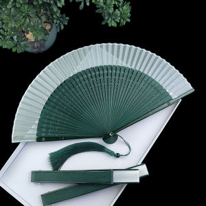 Quạt Gấp Phong Cách Trung Hoa Mùa Hè Cho Nữ Quạt Hanfu Qipao Cổ Điển Màu Trơn Nhỏ Quạt Cầm Tay Bằng Vải Lụa Đỏ Thủ Công