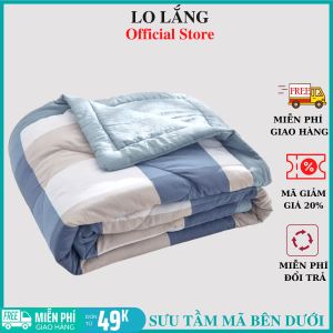 Chăn mền cotton chần bông dùng 2 mặt chăn đắp thoáng mát 1.6x2m cao cấp