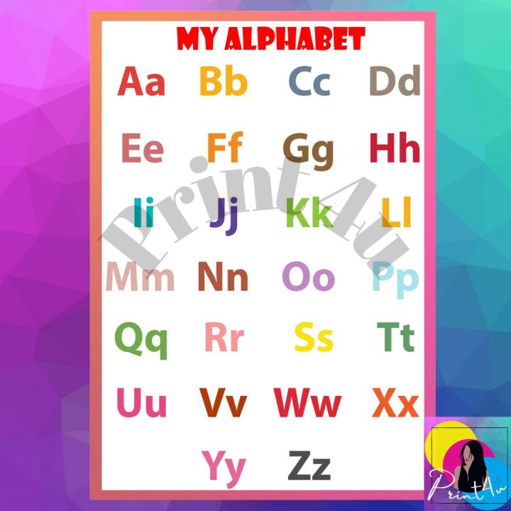 Alphabet Laminated learning materials | Lazada PH