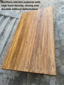 Northern Old Elm Wood Board Log Desktop Customization Tea Table Plate Storage Rack Desk Bar Counter Board Solid Wood Desktop