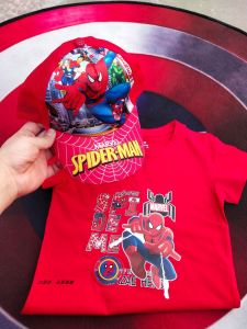 Childrens Cotton T-Shirt Glow-in-the-dark Short Sleeve Spiderman Costume Light-up Summer Clothes for Boys Ages 3-14