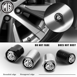 4pcs Car Wheel Tire Valve Caps Air Stem Covers For MG 4 5 6 7 Cyberster ES5 ONE MG5 Scorpio ZS HS MARVEL-R Hector EZS MG3 EV GT
