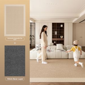Dajiang (大江) | Washable Luxury Slip-Resistant Non-adhesive Thickened Easy-to-Clean Cream-colored Sofa Carpet