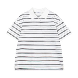 MUCMUKN | Retro Smart Feel College Style Polo T-Shirt Short Sleeves