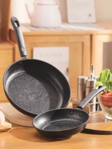 กระทะ 19/21/23/25ซม. เทฟล่อน 3ชั้น ไม่ติดกะทะ กระทะนอนสติ๊ ขนาด กระทะหน้ากว้างหม้อเกาหลี ใช้กับเตาแม่เหล็ก