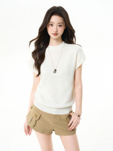 iiiamx | White Fly Sleeve Loose Summer Knit Top