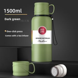 BIZE | Large Capacity Stainless Steel Insulated Tumbler with Double Drinking Straws