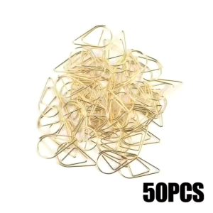 50pcs Unique Drop-Shaped Paper Clips Metal Cute Stationery for Office Crafts Bookmarks