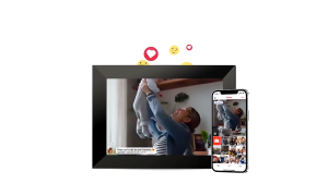 【Free Gift】10.1" WiFi Metal Digital Picture Frame HD IPS Touch Screen Easy Share Photos/Videos via Free App