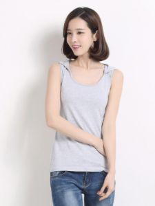 Slim Fit Cotton Hoodie Base Shirt Casual Womens Inner Wear Korean Style Strap Vest Sweet College Style Autumn T-Shirt
