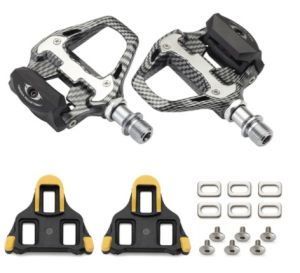 RACEWORK | Carbon Fiber Lock Pedals 4 Bearings Ultra Lightweight