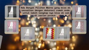 gorden jendela/pintu elegant//hordeng FREE HOOK dan TALI LP