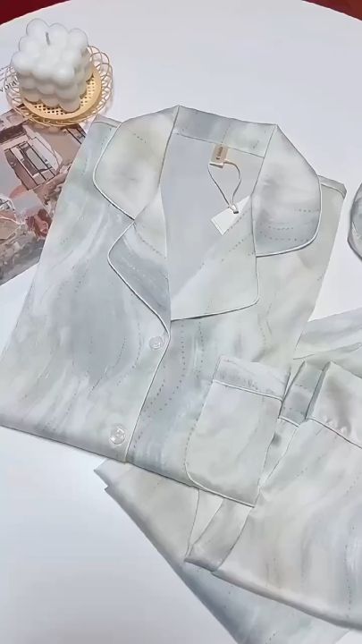 [LD9] Bộ Ngủ Mặc Nhà Pijama Lụa Dài Tay,Thiết Kế Sang Chảnh, Nữ Tính ...