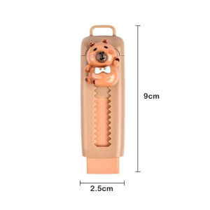 Kawaii Cute Push Pull Capybara Eraser Soft School Supplies Clean Mess Free Stationary Office Student Rubber Eraser For Kids Gift