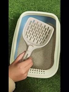 1/2/3pcs Durable Cat Litter Scoop Low Price Strong Plastic Grid Kitty Sand Shovel for Cleaning Pet Litter Box Multi Pack Option
