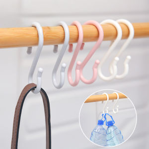 Multifunctional S-type Hooks Without Punching Bathroom Hooks Plastic S-type Hook Double-head Hooks Kitchen Bathroom S-type Hooks
