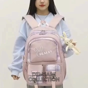Tas Ransel Anak Perempuan Remaja Sekolah TK/PAUD SD SMP SMA Casual Cute Kekinian Korea Style Terbaru