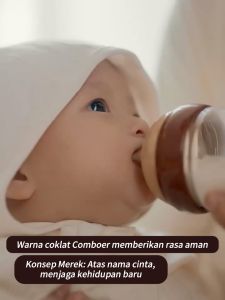 Botol Susu Comboer Kaca 60MM Silikon boron tinggi Anti Kolik untuk Bayi Botol Bayi 160/240ML botol susu bayi 0 6 bulan BPA FREE