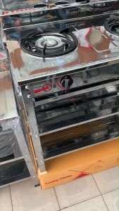 Lucky Flame เตาชั้นแสตนเลสทั้งตัว เตาแก๊ส หัวคู่ ตั้งพื้น หัวเหล็กหล่อ รุ่น AT-402R ของแท้ 100%: สรุปของคุณ