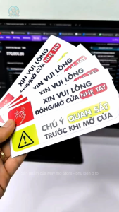 Tem Dán Xe Đóng Mở Cửa Nhẹ Tay – Chú Ý Quan Sát – Decal Ô Tô Miếng Dán Tay Nắm Cửa Chống Nước