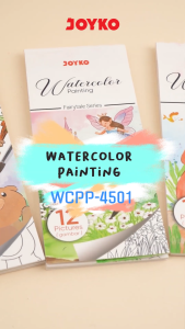 JOYKO 1 Set Paket Lukis Anak Isi 12 Lembar Free Kuas Buku Mewarnai Cat Air Watercolor Paint Pad WCPP-4501~4503