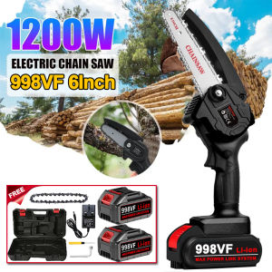 998VF Cordless Chainsaw 6 Inch Mini Branch Saw Wood Pruning Cutter Gergaji Elektrik Mesin Potong Pokok Chainsaw