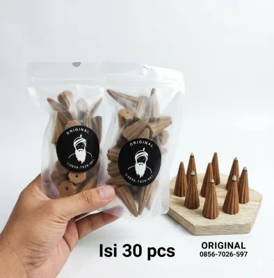 Buhur kerucut 30 pcs alami aromaterapi pengusir nyamuk viral non wangi asli gaharu kayu