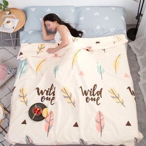 Portable Lightweight Pure Cotton Travel Sleeping Bag Hotel Dirty Isolation Single Double Person Travel Hostel Cotton Quilt