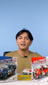 165 pcs Mainan Balok Susun Mobil Racing Set 4pcs Lego Racing 4 in 1