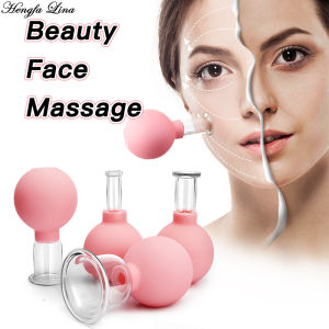 Rubber Face Massager Vacuum Cupping Face Skin Lifting Facial Cups Anti Cellulite Cup Anti-Wrinkle Cupping Therapy Facial Tool