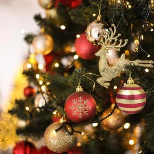 50pcs Merry Christmas Electroplated Balls Pendant Decoration Home Happy New Year Xmas Celebration Party Decoration DIY Supplies