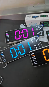 JD-5503 Jam Meja Digital Jam Dinding LED Angka Besar Alarm Suhu Temperatur Kelembapan Ruang Humidity