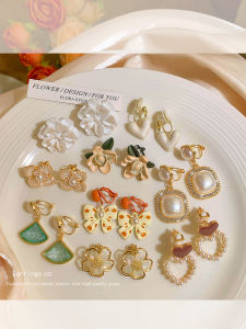 Clip Earrings for Women Elegant Pearl Clip on Earrings Summer Fashion Jewellery Earrings