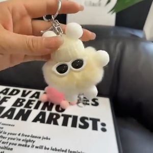 Gantungan Tas Kunci Lucu Kurcaci Kelinci Bulu Kacamata Cute Glasses Rabbit Bag Keychain Ganci Lucu Gantungan Kunci Bulu Bulu