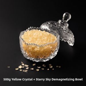 QINGXIANGTAI | High Quality Large Raw Crystal Purification White Crystal Degaussing Stone Bowl