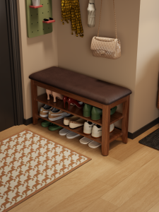 DONGMU | Solid Wood Shoe Storage Bench