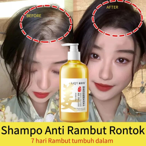 Sampo rambut rontok wanita dan pria 500ml Shampoo pemanjang rambut cepat jahe anti rontok ketombe