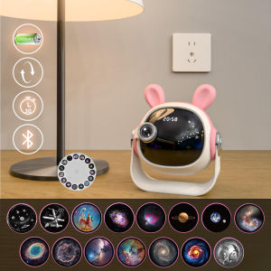 Bluetooth Cute Rabbit HD Projector Lamp Starry Sky Night LightBuilt-in Bluetooth Supports Music Playback
